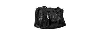 Bolso negro con flores