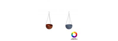 Maceta colgante con relieve