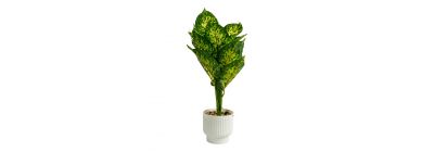 Planta artificial con maceta