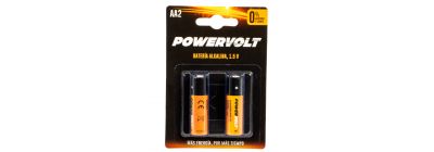Batería alkalina powervolt AA 2unds