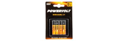 Batería alkaline powervolt AAA 4pzas