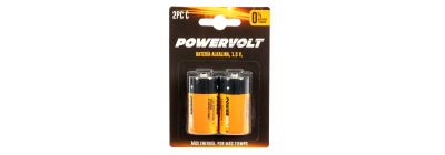 Batería akalina powervolt C 2pcs