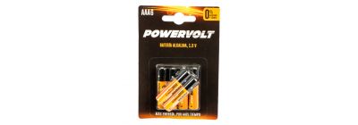 Batería powervolt alkalina AAA 1.5v 6und