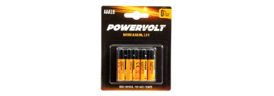 Batería powervolt alkalina AAA 1.5v 10und