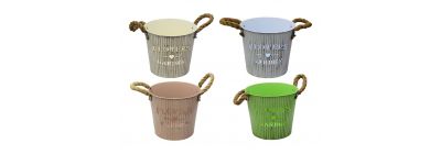 Maceta metálica elegante