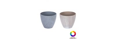 Maceta plástica estampada