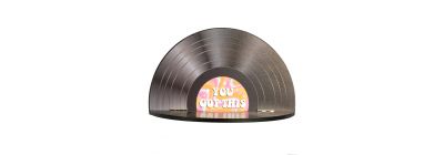 Disco acetado madera para colgar estampado