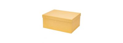 Caja cartón beige rectangular