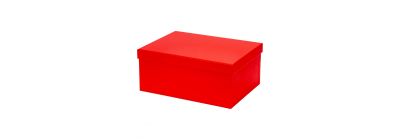 Caja cartón roja rectangular