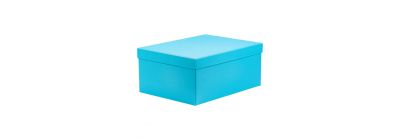 Caja cartón rectangular celeste