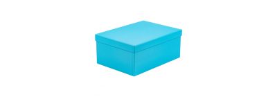 Caja cartón rectangular celeste