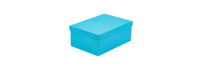 Caja cartón rectangular celeste