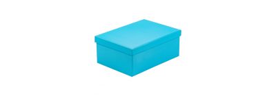 Caja cartón rectangular celeste