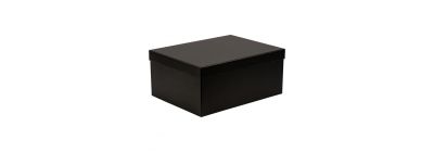 Caja cartón negra con tapa