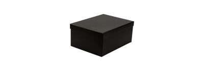 Caja cartón negra con tapa
