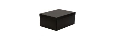 Caja cartón negra con tapa