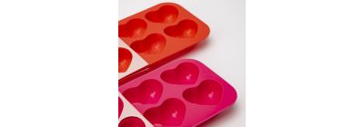 Molde silicón forma corazón.