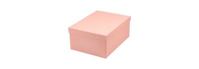 Caja cartón rectangular rosada