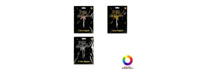 Topper plástico feliz cumpleaños