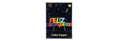 Topper cumpleaños multicolor