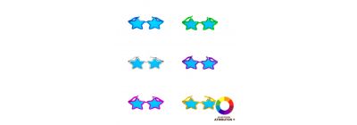 Lente plástico figura estrella