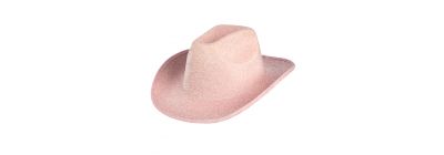 Sombrero vaquero con detalle brillo rosado
