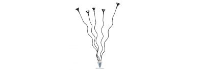 Base para globo 5pzas negro