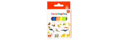 Plastilina 6pzas +3a surtido