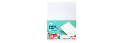 Hoja papel Bristol 50und blanco