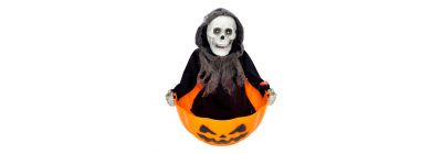 Calabaza esqueleto con efectos Halloween