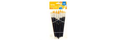 Pincel madera 11pzas negro