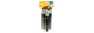 Pincel madera 7pzas negro