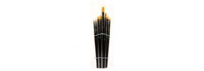 Pincel madera liso 8pzas