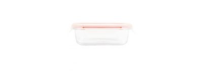 Recipiente vidrio con tapa 630ml rojo