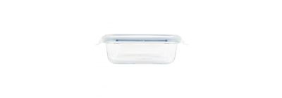 Recipiente vidrio con tapa 630ml azul