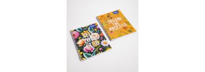 Cuaderno espiral estampado flores we plants 100h 20x27cm surtido