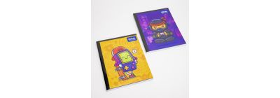 Cuaderno cosido estampado game over 100h surtido