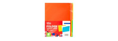 Folder liso tamaño carta 6und surtido