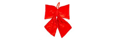 Lazo navideño afelpado rojo