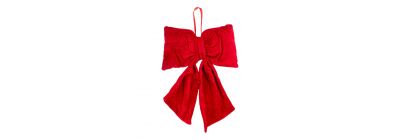 Lazo navideño afelpado vino