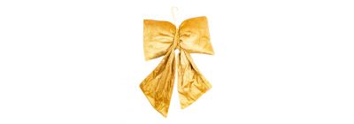 Lazo navideño afelpado beige