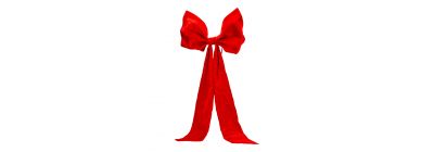 Lazo navideño afelpado rojo