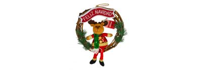 Corona reno Feliz Navidad