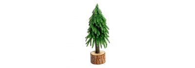 Árbol mesa navideño 30cm verde y marrón