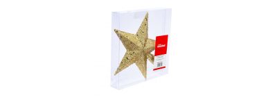 Estrella navideña escarchada 20cm dorado