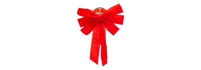 Lazo navideño afelpado rojo