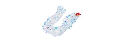 Guirnalda 2m blanco tornasol