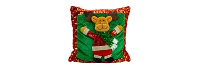 Cojín figura reno navideño
