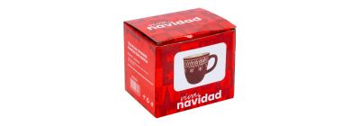 Taza cerámica copos nieve