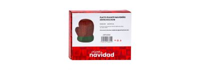 Plato guante navideño